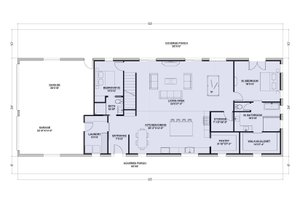 Floor Plan - Main Floor for Barndominium House Plan #1107-19 - 6 bed, 4 bath