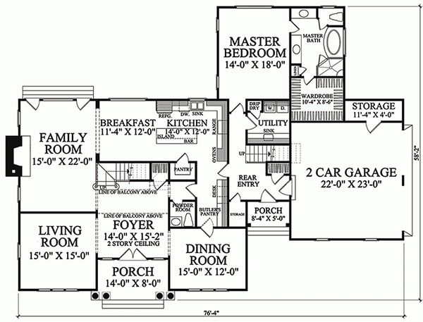 Home Plan - Country Floor Plan - Main Floor Plan #137-210