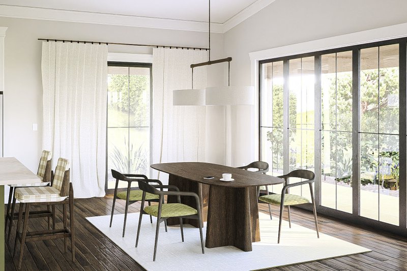 House Blueprint - Interior - Dining Room for Modern House Plan #455-495 - 3 bed, 2 bath