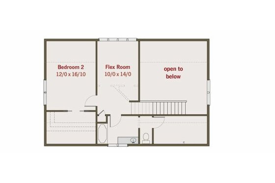 Floor Plan - Upper Floor for Craftsman House Plan #461-24 - 3 bed, 2.5 bath