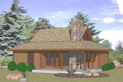 Cabin Style House Plan - 2 Beds 1 Baths 823 Sq/Ft Plan #116-106 
