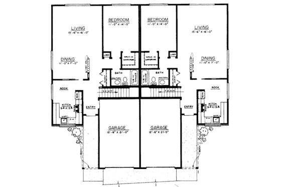 Floor Plan - Main Floor for Traditional House Plan #303-178 - 3 bed, 2 bath