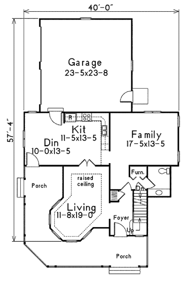 Dream House Plan - Victorian Floor Plan - Main Floor Plan #57-226