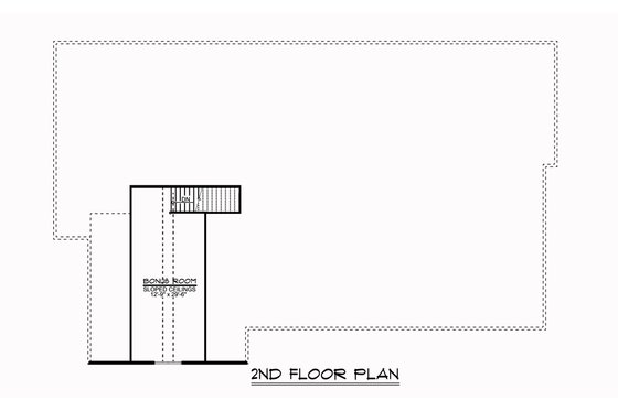Floor Plan - Upper Floor for Craftsman House Plan #1064-96, 1 bath