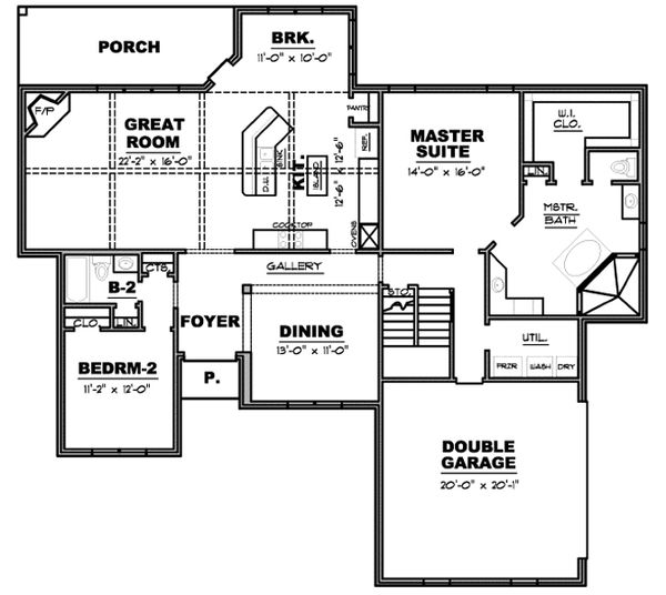 European Floor Plan - Main Floor Plan #34-229