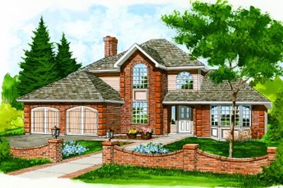 Exterior - Front Elevation for Traditional House Plan #47-608 - 3 bed, 2.5 bath