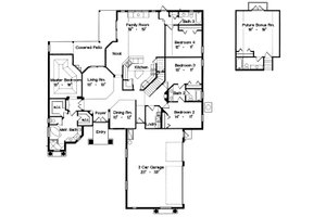 Floor Plan - Main Floor for Mediterranean House Plan #417-331 - 4 bed, 4 bath