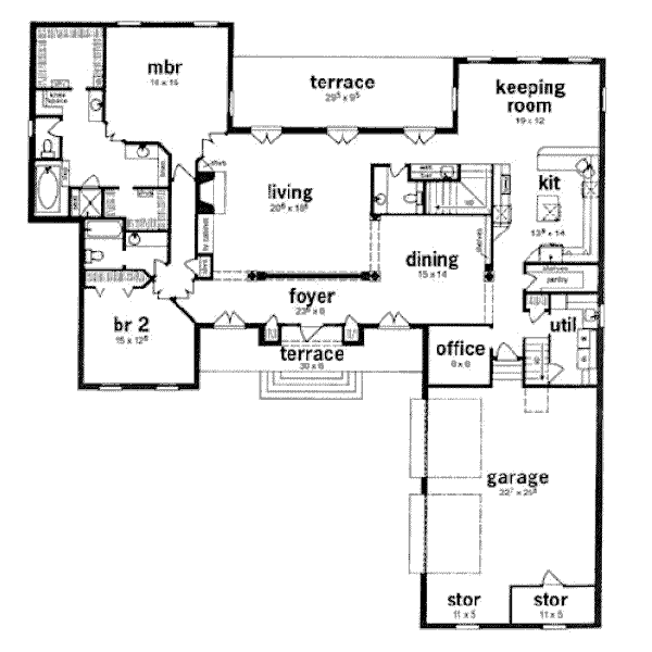 European Floor Plan - Main Floor Plan #36-352