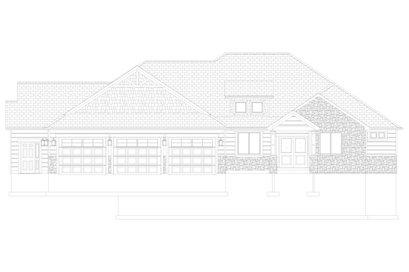 House Blueprint - Exterior - Front Elevation 5 for Farmhouse House Plan #1060-361 - 4 bed, 3.5 bath