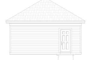 Exterior - Rear Elevation for Contemporary House Plan #932-232, 0 bath