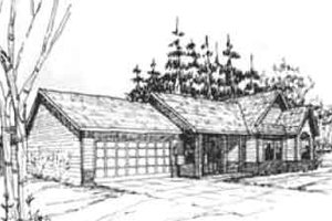 Ranch Exterior - Front Elevation Plan #117-197