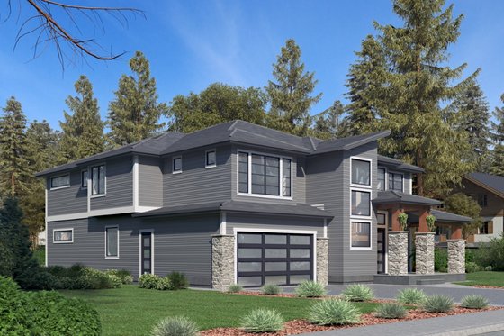 Exterior - Other Elevation for Contemporary House Plan #1066-69 - 5 bed, 5 bath