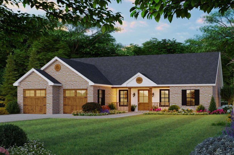Architectural House Design - Ranch Exterior - Front Elevation Plan #21-113