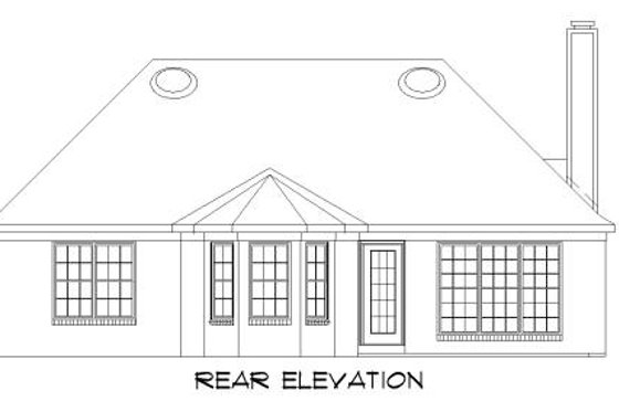 Exterior - Rear Elevation for Traditional House Plan #424-162 - 3 bed, 2 bath