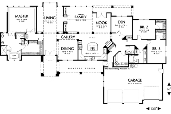 Floor Plan - Main Floor for Contemporary House Plan #48-294 - 3 bed, 2.5 bath