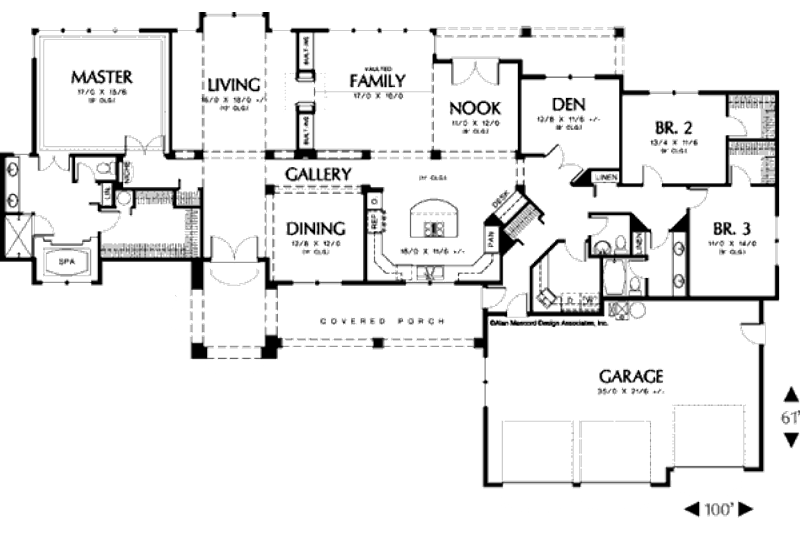 Home Plan - Floor Plan - Main Floor for Contemporary House Plan #48-294 - 3 bed, 2.5 bath