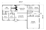 Ranch Style House Plan - 3 Beds 2.5 Baths 1778 Sq/Ft Plan #57-510 