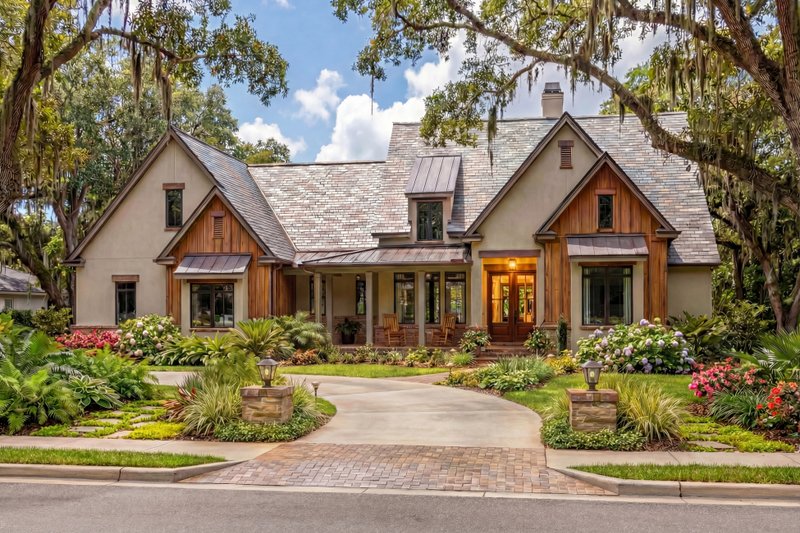 House Design - Exterior - Front Elevation 3 for Farmhouse House Plan #120-296 - 4 bed, 3.5 bath