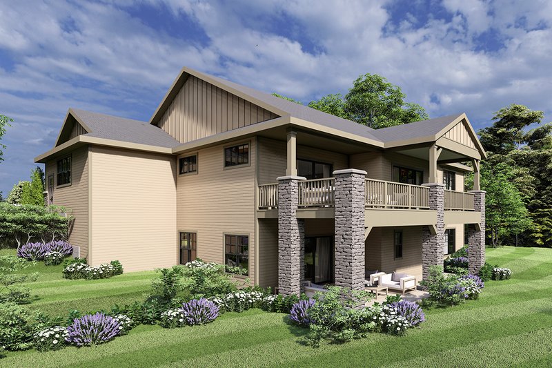 House Design - Exterior - Other Elevation for Craftsman House Plan #124-1414 - 3 bed, 2.5 bath