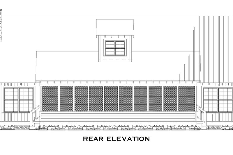 Dream House Plan - Exterior - Rear Elevation for Country House Plan #17-3287 - 3 bed, 2 bath