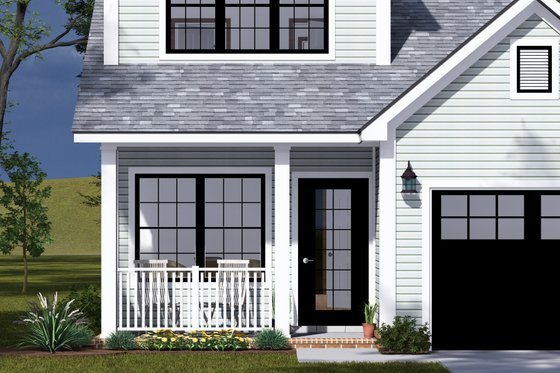 Exterior - Covered Porch for Cottage House Plan #513-2313 - 3 bed, 2.5 bath