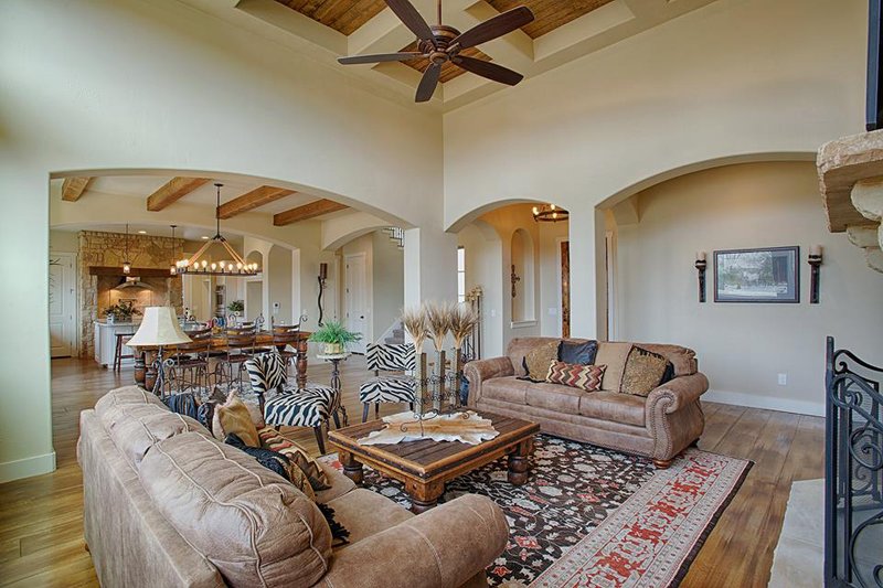 Architectural House Design - Interior - Family Room 3 for Mediterranean House Plan #80-141 - 4 bed, 4 bath