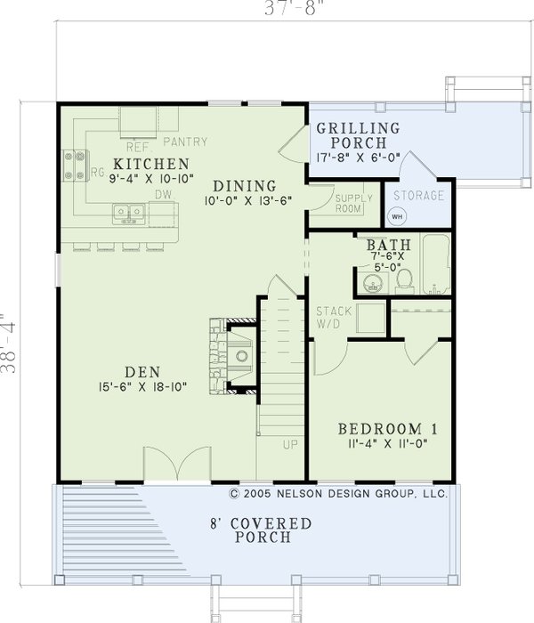 Dream House Plan - Cottage Floor Plan - Main Floor Plan #17-624