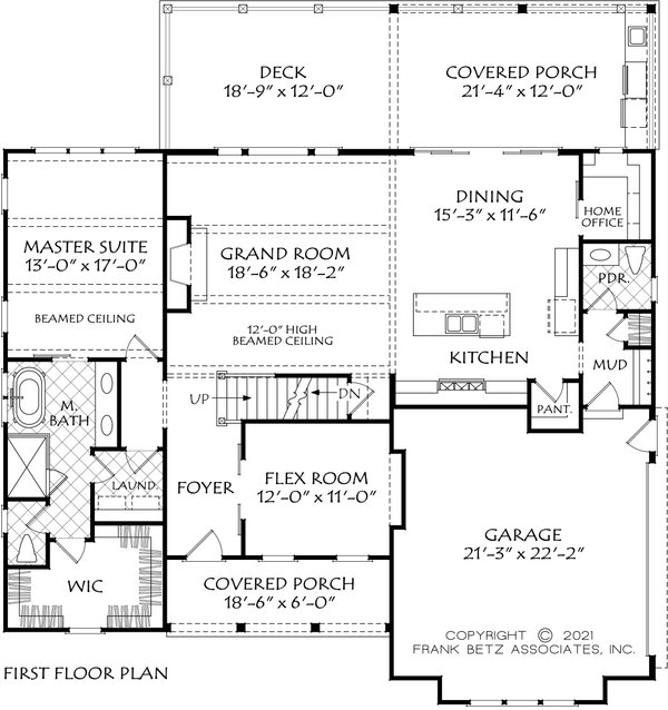 House Blueprint - Farmhouse Floor Plan - Main Floor Plan #927-1020