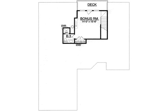 Floor Plan - Other Floor for European House Plan #40-350 - 3 bed, 2 bath
