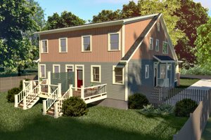 Craftsman Exterior - Rear Elevation Plan #79-249