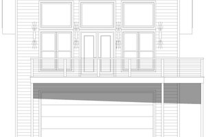 Exterior - Front Elevation 3 for Beach House Plan #932-1138 - 1 bed, 1 bath
