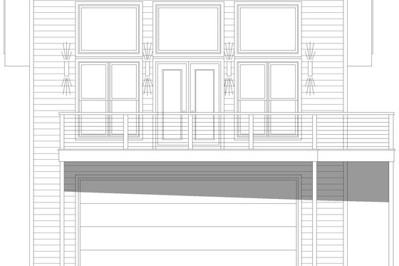 Exterior - Front Elevation 3 for Beach House Plan #932-1138 - 1 bed, 1 bath