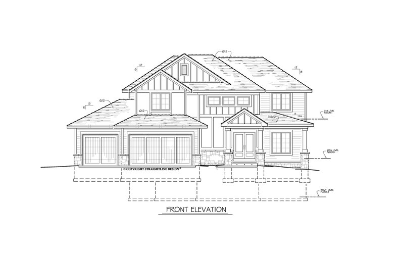Architectural House Design - Exterior - Front Elevation 3 for Craftsman House Plan #1122-15 - 4 bed, 4 bath