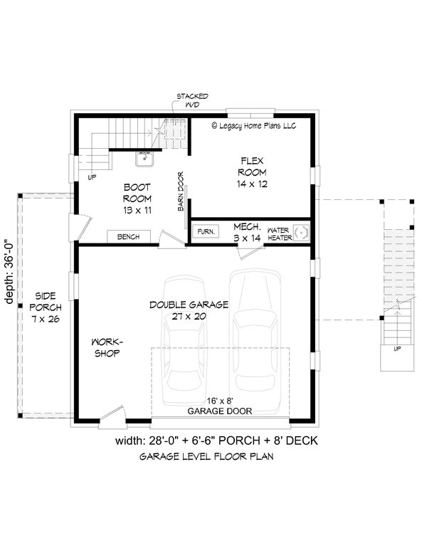 House Blueprint - Cabin Floor Plan - Main Floor Plan #932-768