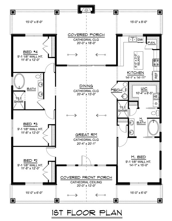 Barndominium Floor Plan - Main Floor Plan #1064-412
