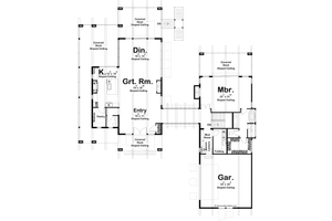 Floor Plan - Main Floor for Modern House Plan #455-292 - 1 bed, 1.5 bath