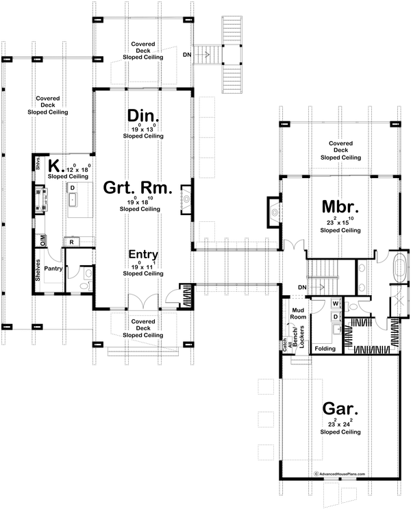House Design - Modern Floor Plan - Main Floor Plan #455-292
