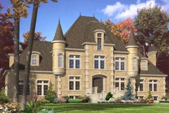 Exterior - Front Elevation for European House Plan #138-113 - 4 bed, 2.5 bath