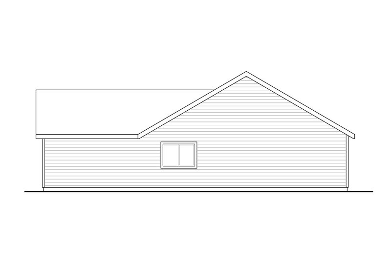 Home Plan - Exterior - Rear Elevation for Traditional House Plan #124-656 - 1 bed, 1 bath