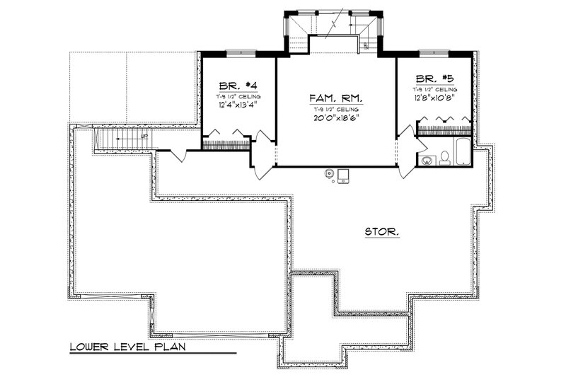 Ranch Style House Plan - 5 Beds 3 Baths 2898 Sq/Ft Plan #70-1124 ...