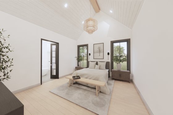 Interior - Master Bedroom for Farmhouse House Plan #1074-84 - 4 bed, 3.5 bath