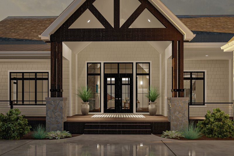 House Plan Design - Exterior - Covered Porch for Beach House Plan #455-294 - 3 bed, 2.5 bath