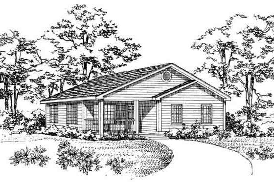 Exterior - Other Elevation for Traditional House Plan #72-226 - 3 bed, 2 bath