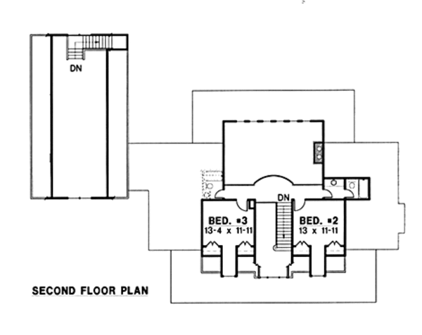 Farmhouse Floor Plan - Upper Floor Plan #67-137