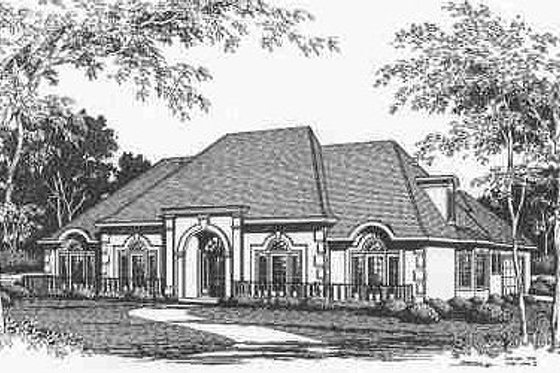 Exterior - Front Elevation for European House Plan #329-277 - 3 bed, 2.5 bath