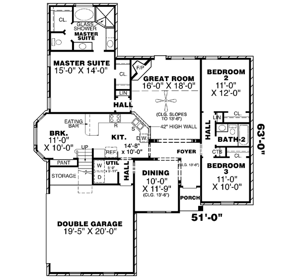 Traditional Floor Plan - Main Floor Plan #34-129