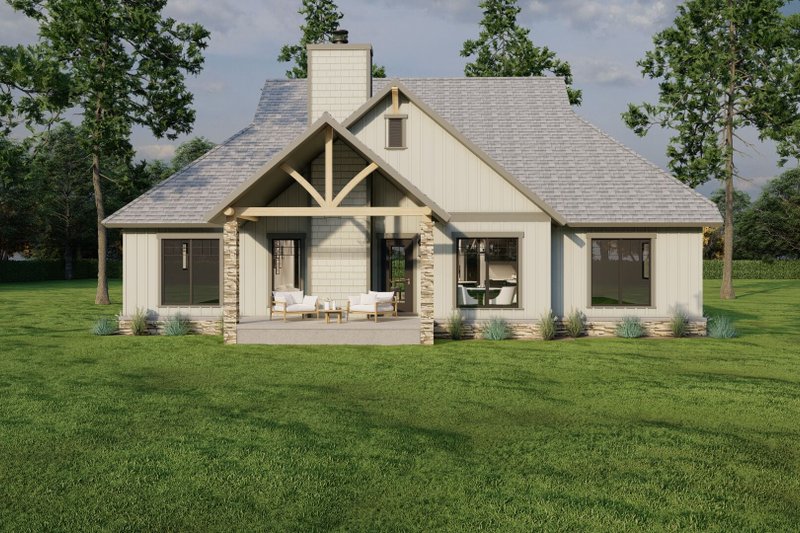 Dream House Plan - Exterior - Rear Elevation for Craftsman House Plan #17-2910 - 3 bed, 2 bath