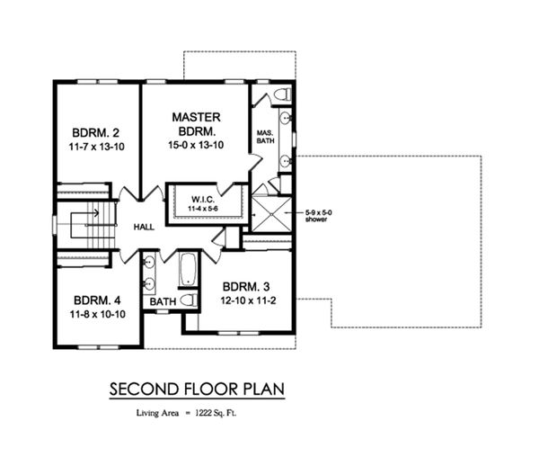 House Design - Traditional Floor Plan - Upper Floor Plan #1010-231