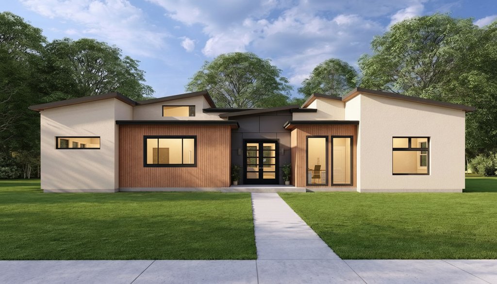 Exterior - Front Elevation 2 for Modern House Plan #1127-17 - 3 bed, 2.5 bath