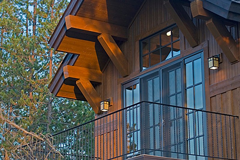 Architectural House Design - Craftsman style home, photo of second level deck